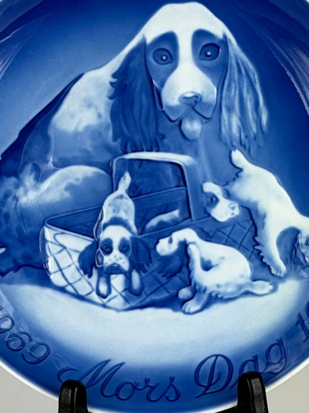 Jubilee Plate 1979 Bing & Grondahl | 9" Large Blue White Mother's Day Vintage